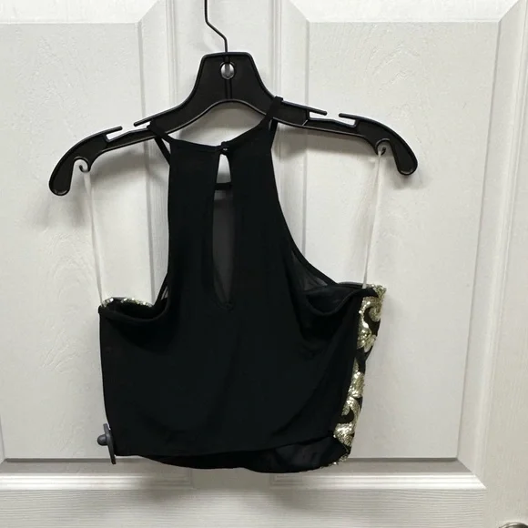 Black and gold crop top - Picture 3 of 4